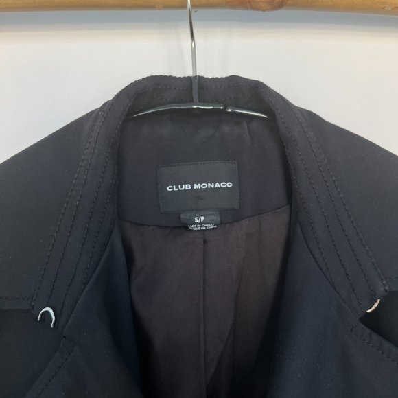 Club Monaco Double-Breasted Navy Trench (S/P) - Missing Belt - Picture 4 of 4